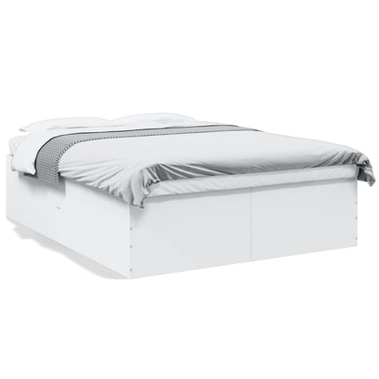 Estructura De Cama Madera De Ingeniería Blanca