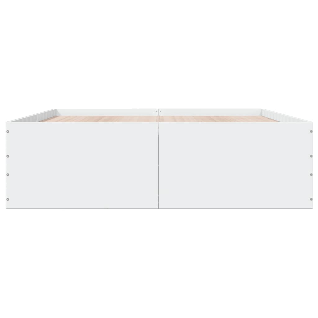 Estructura De Cama Madera De Ingeniería Blanca