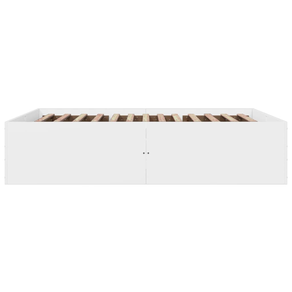 Estructura De Cama Madera De Ingeniería Blanca