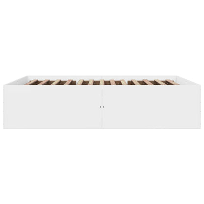 Estructura De Cama Madera De Ingeniería Blanca