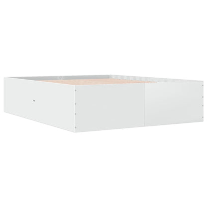 Estructura De Cama Madera De Ingeniería Blanca