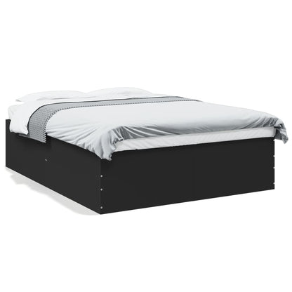 Estructura De Cama Madera De Ingeniería Negra