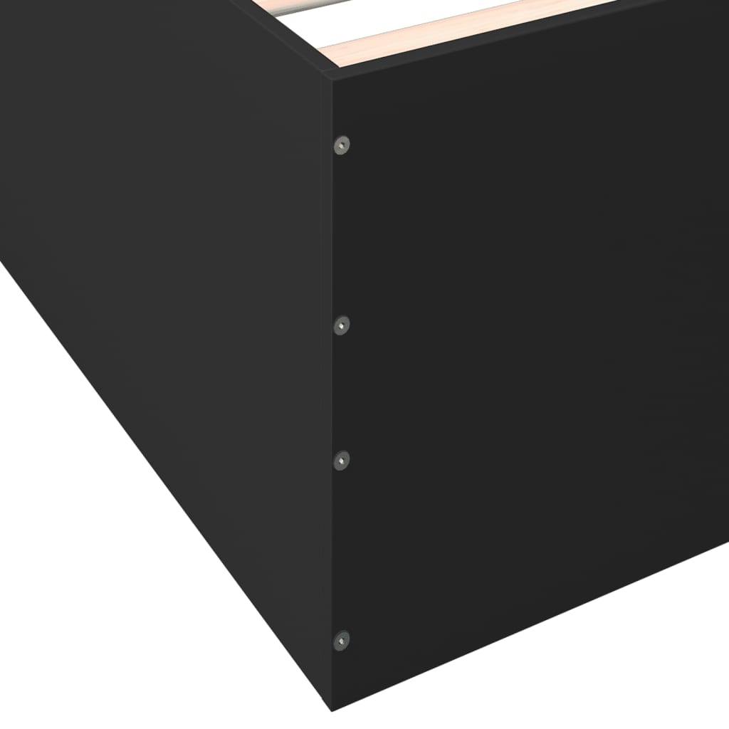 Estructura De Cama Madera De Ingeniería Negra