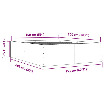 Estructura De Cama Madera De Ingeniería Negra