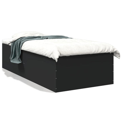 Estructura De Cama Madera De Ingeniería Negra