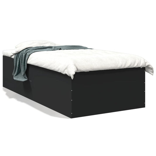 Estructura De Cama Madera De Ingeniería Negra