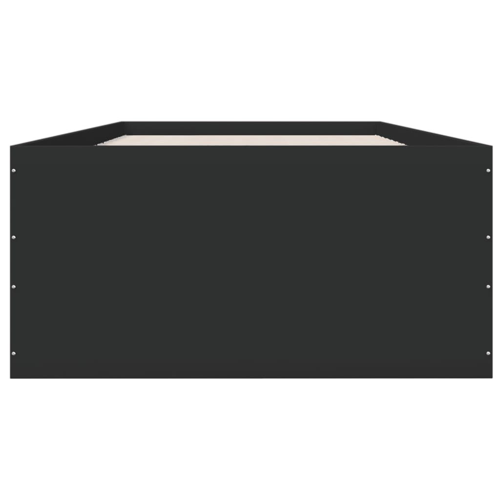 Estructura De Cama Madera De Ingeniería Negra