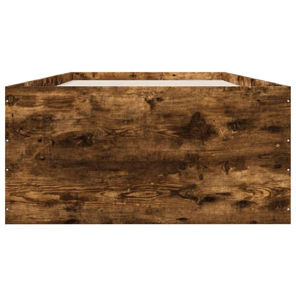 Estructura De Cama Madera De Ingeniería Roble Humo