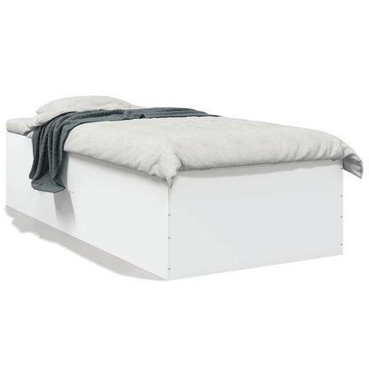 Estructura De Cama Madera De Ingeniería Blanca