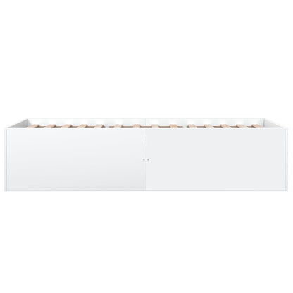 Estructura De Cama Madera De Ingeniería Blanca