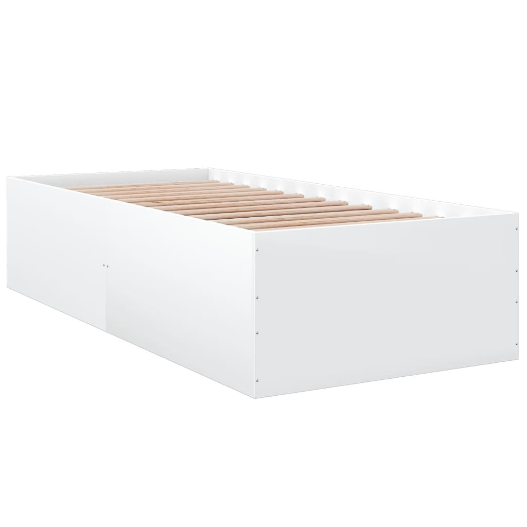 Estructura De Cama Madera De Ingeniería Blanca
