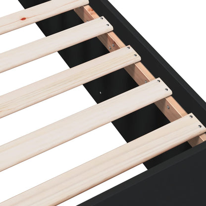 Estructura De Cama Madera De Ingeniería Negra