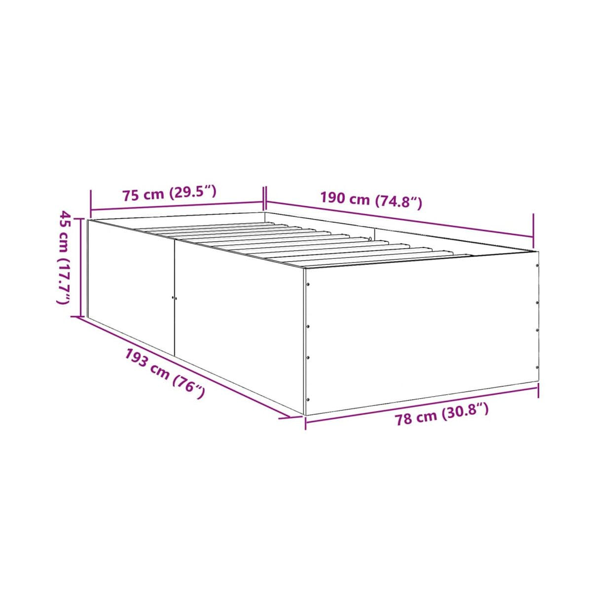 Estructura De Cama Madera De Ingeniería
