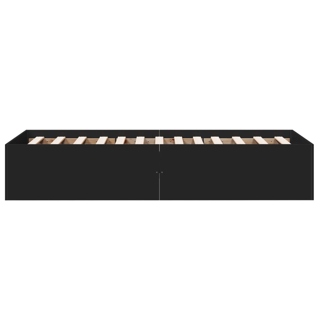 Estructura De Cama Madera De Ingeniería Negra