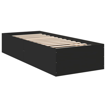 Estructura De Cama Madera De Ingeniería Negra