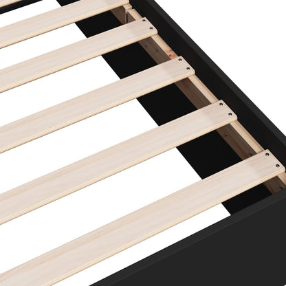Estructura De Cama Madera De Ingeniería Negra