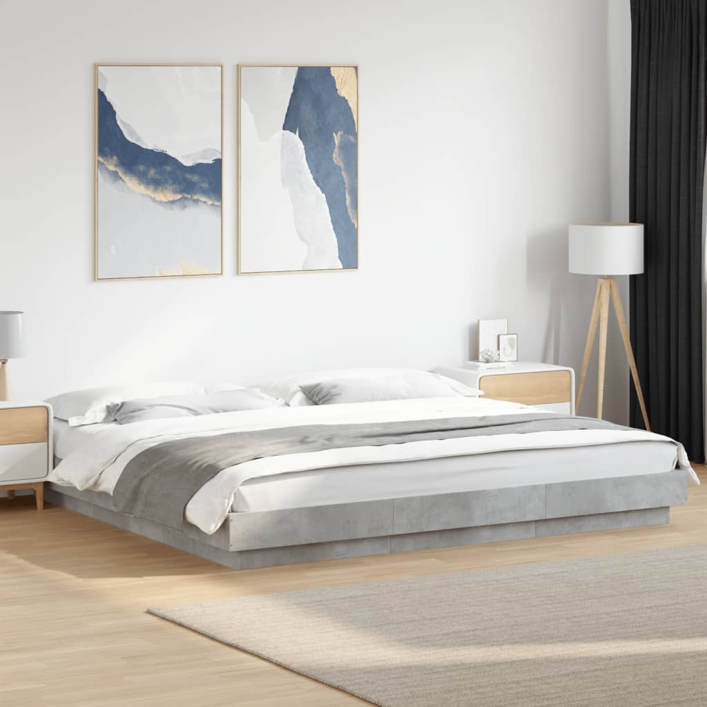 Estructura Cama Con Luces Led Madera