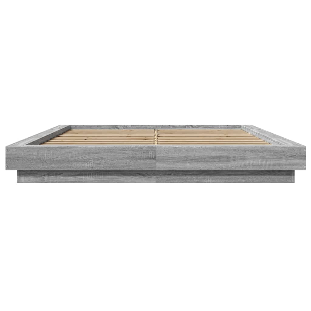Estructura Cama Con Luces Led Madera