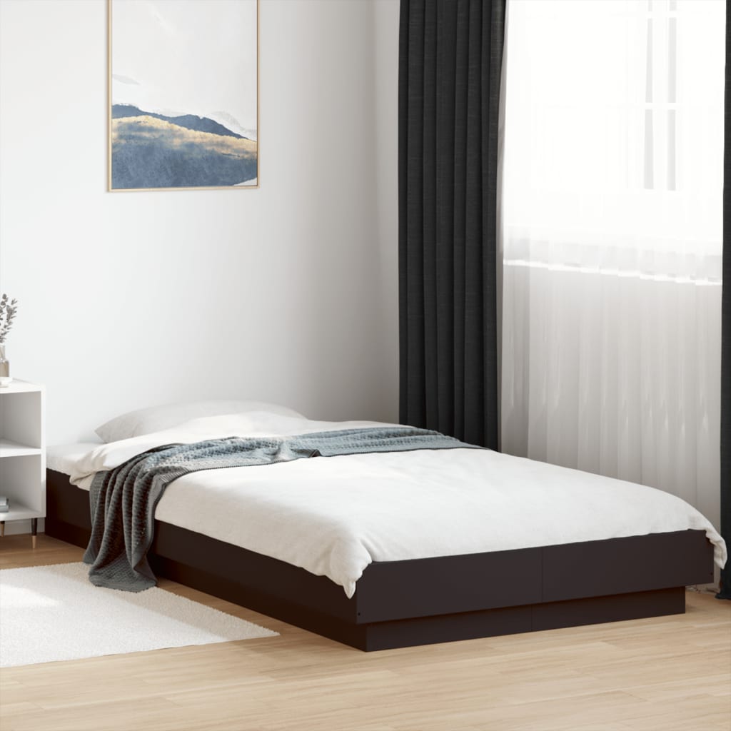 Estructura Cama Con Luces Led Madera