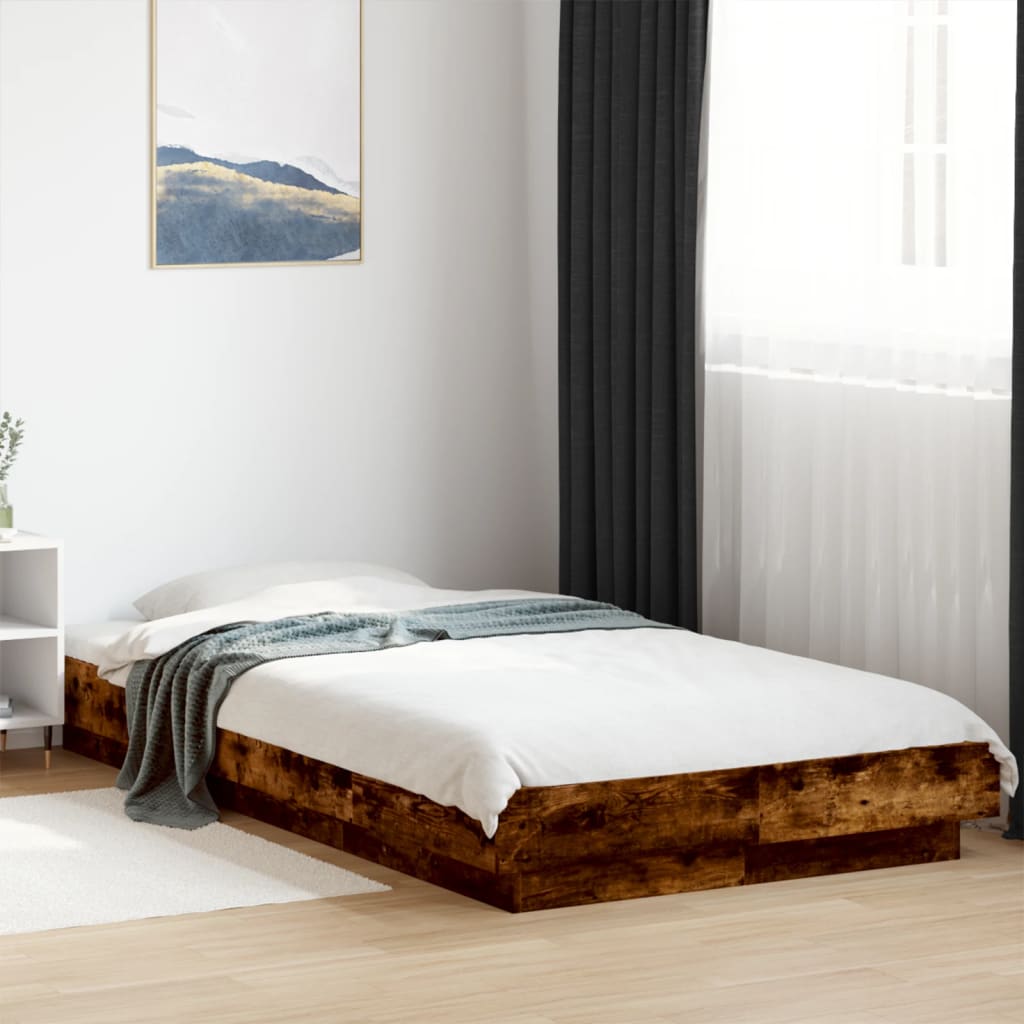 Estructura Cama Con Luces Led Madera