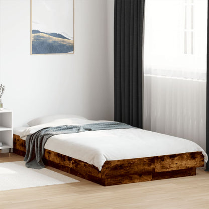 Estructura Cama Con Luces Led Madera