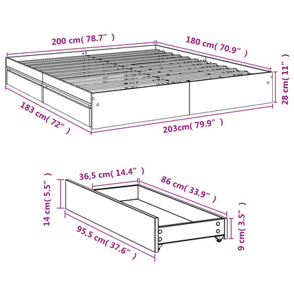 Cama Con Cajones Madera Ingeniería