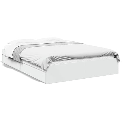 Estructura Cama Con Cajones Madera Ingeniería Blanca