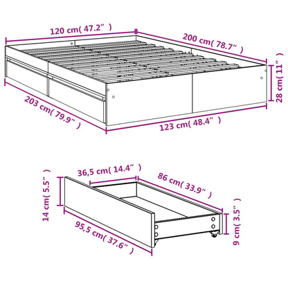 Cama Con Cajones Madera Ingeniería