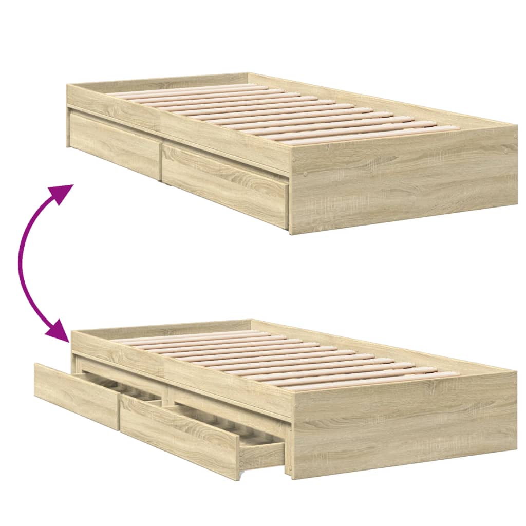 Cama Con Cajones Madera Ingeniería