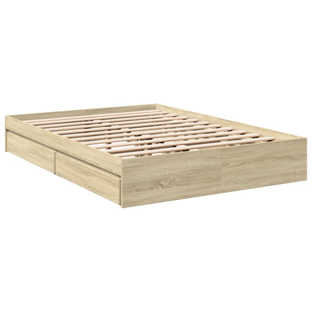 Cama Con Cajones Madera De Ingeniería