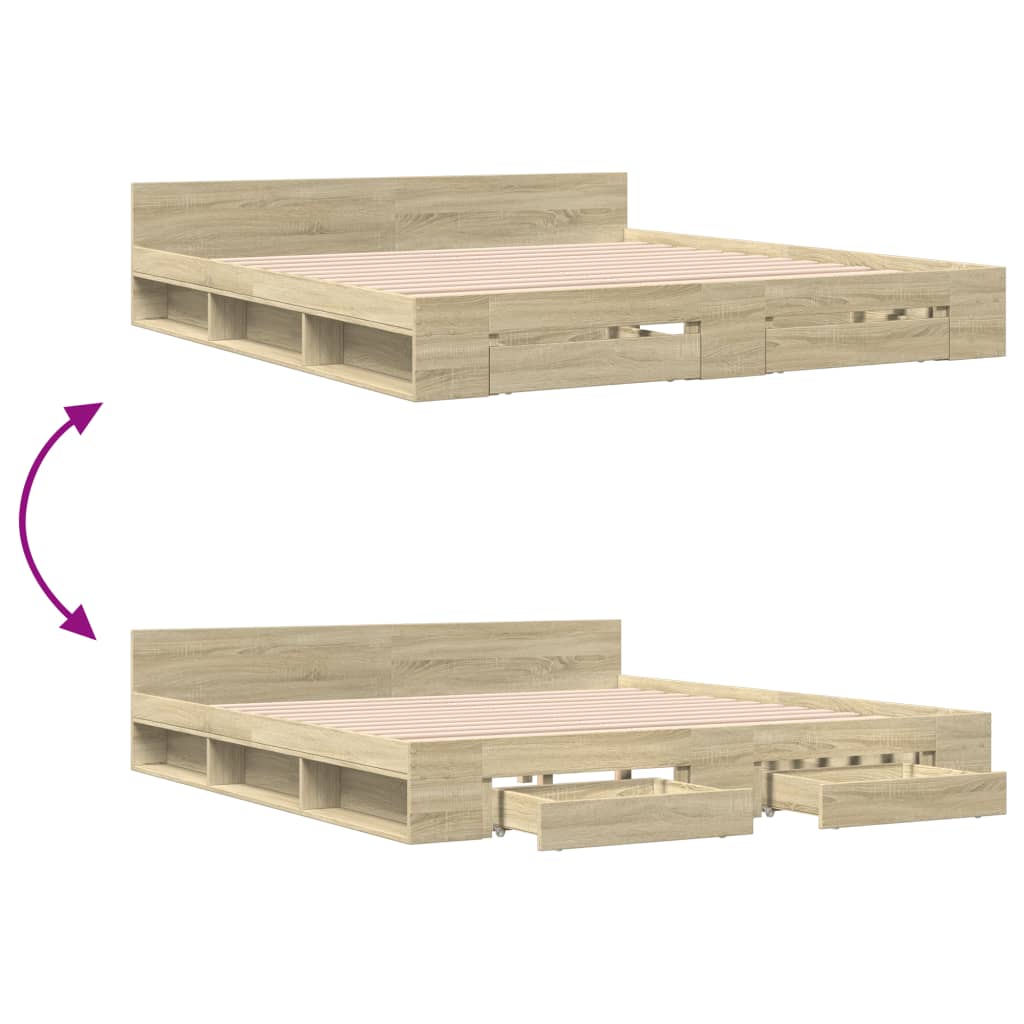 Cama Con Cajones Madera Ingeniería