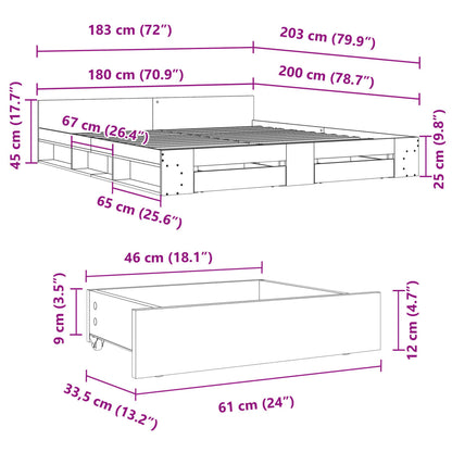 Cama Con Cajones Madera Ingeniería