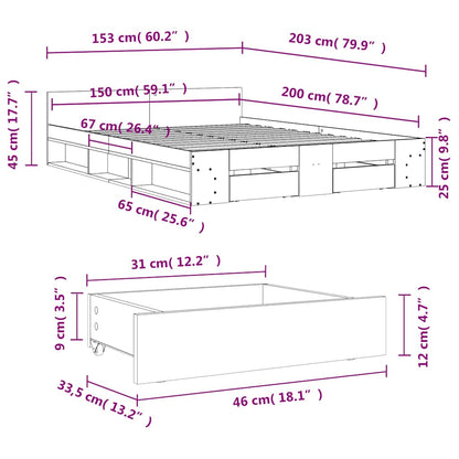 Cama Con Cajones Madera Ingeniería