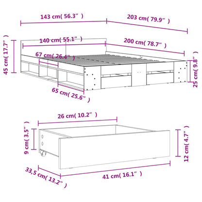 Cama Con Cajones Madera Ingeniería