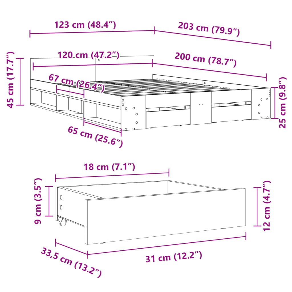 Cama Con Cajones Madera Ingeniería