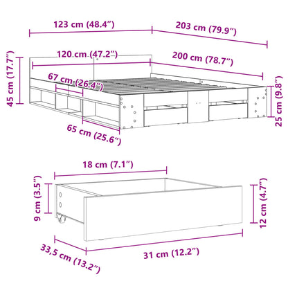 Cama Con Cajones Madera Ingeniería