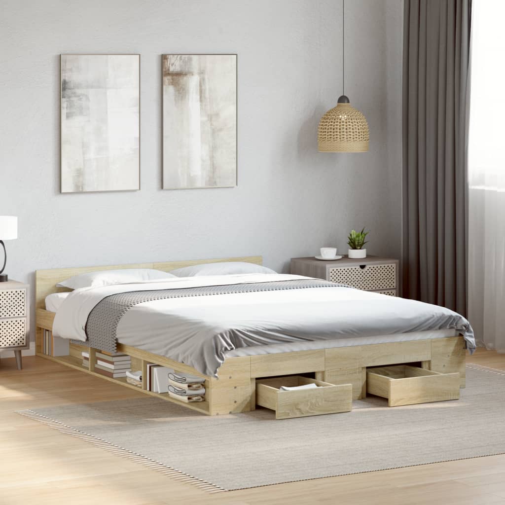 Cama Con Cajones Madera Ingeniería