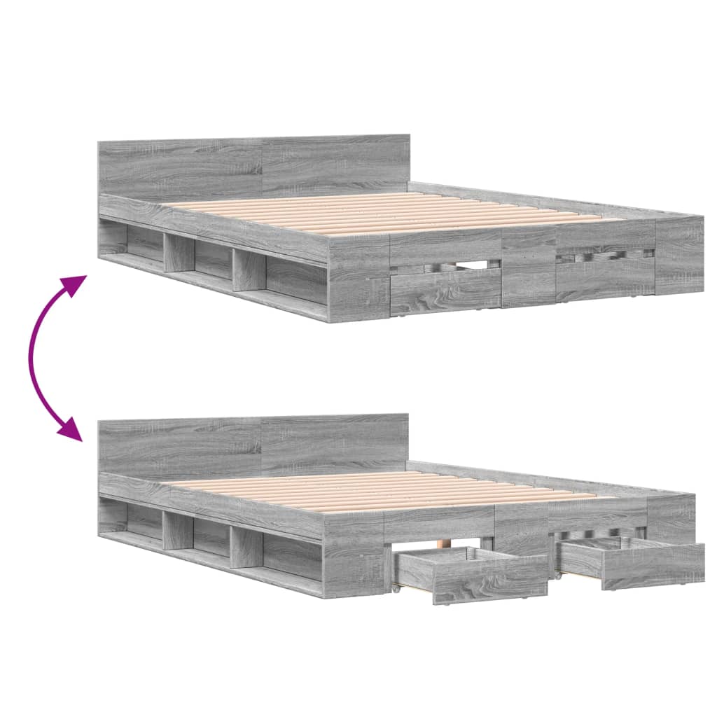 Cama Con Cajones Madera Ingeniería