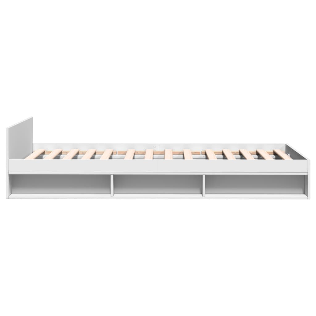 Cama Con Cajón Madera De Ingeniería Blanca