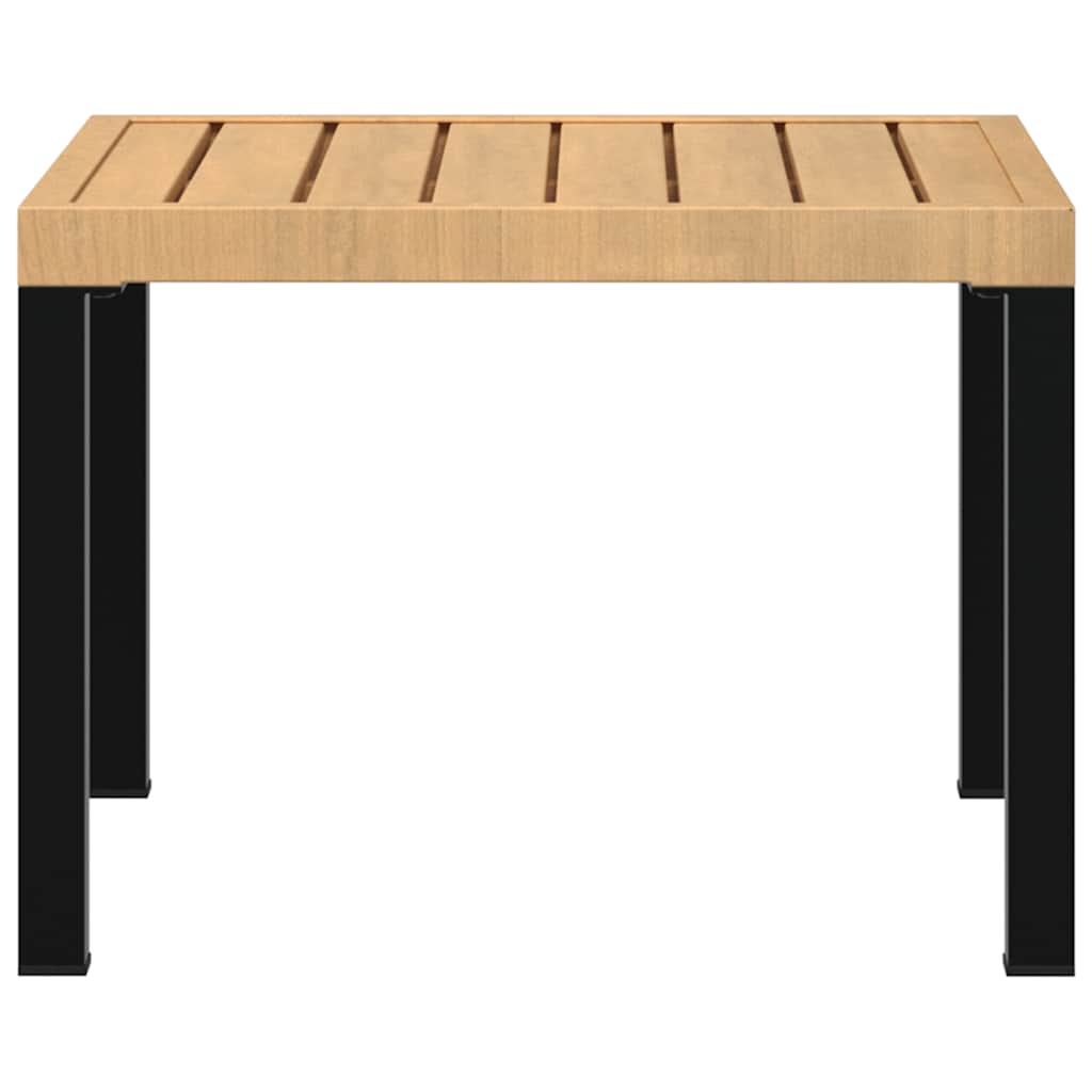 Mesa De Jardín Acero Recubrimiento En Polvo Negro 55X55X39,5 Cm