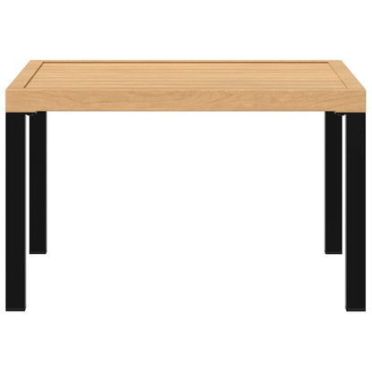Mesa De Centro De Jardín Aluminio Negro 65X65X40 Cm