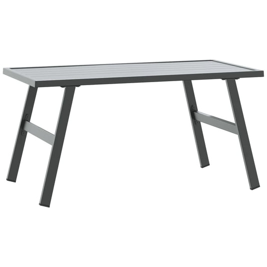 Mesa De Jardín Acero Recubrimiento En Polvo Negro 90X45X35 Cm