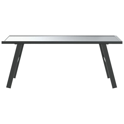 Mesa De Jardín Acero Recubrimiento En Polvo Negro 90X45X35 Cm