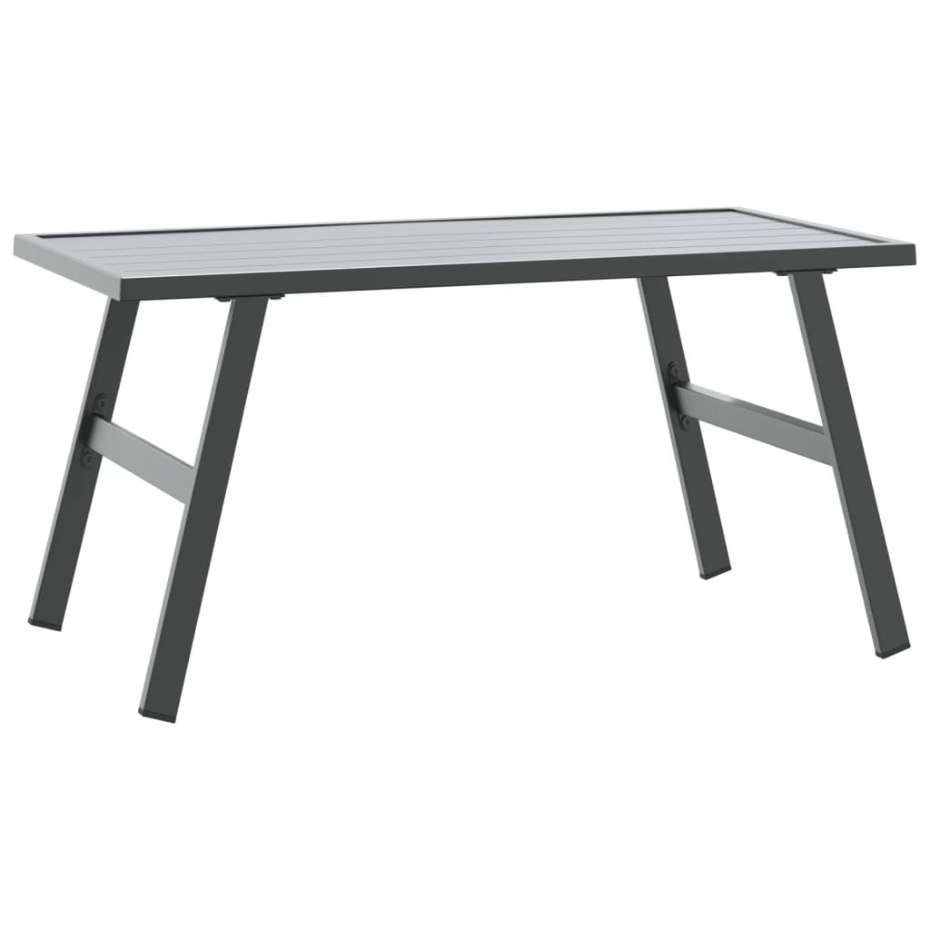 Mesa De Jardín Acero Recubrimiento En Polvo Negro 90X45X35 Cm