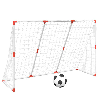 Portería De Fútbol Con Balones 2 En 1 Blanco 184X64X124 Cm