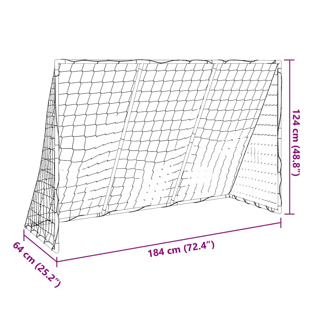 Portería De Fútbol Con Balones 2 En 1 Blanco 184X64X124 Cm