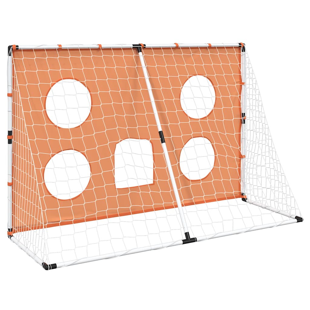 Portería De Fútbol Con Tela De Puntería Y Balón 182X62X118 Cm