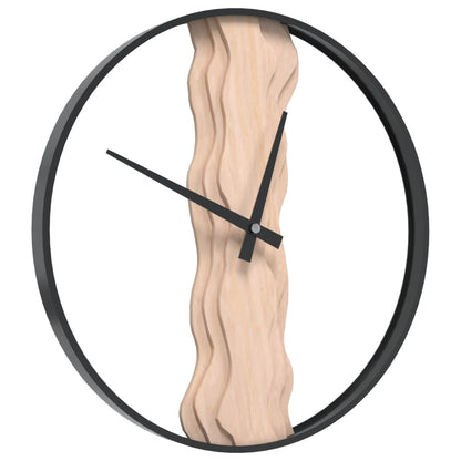 Reloj De Pared De Hierro Y Madera De Roble Ø35 Cm