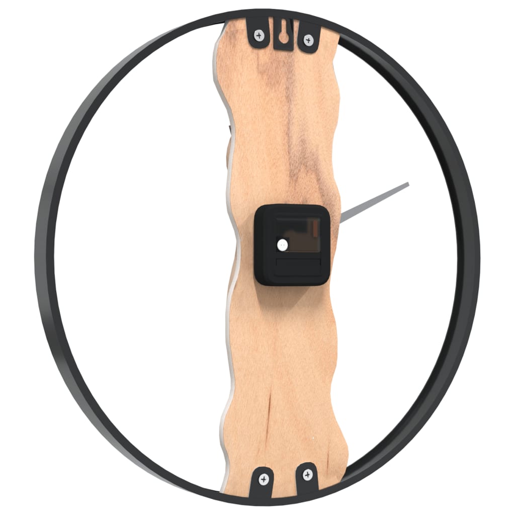Reloj De Pared De Hierro Y Madera De Roble Ø35 Cm