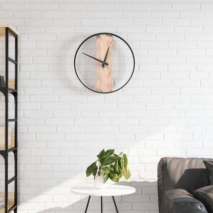 Reloj De Pared De Hierro Y Madera De Roble Ø35 Cm